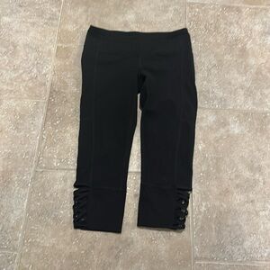 Athleta‎ Leggings Black Medium Summer 2016 Criss Cross design